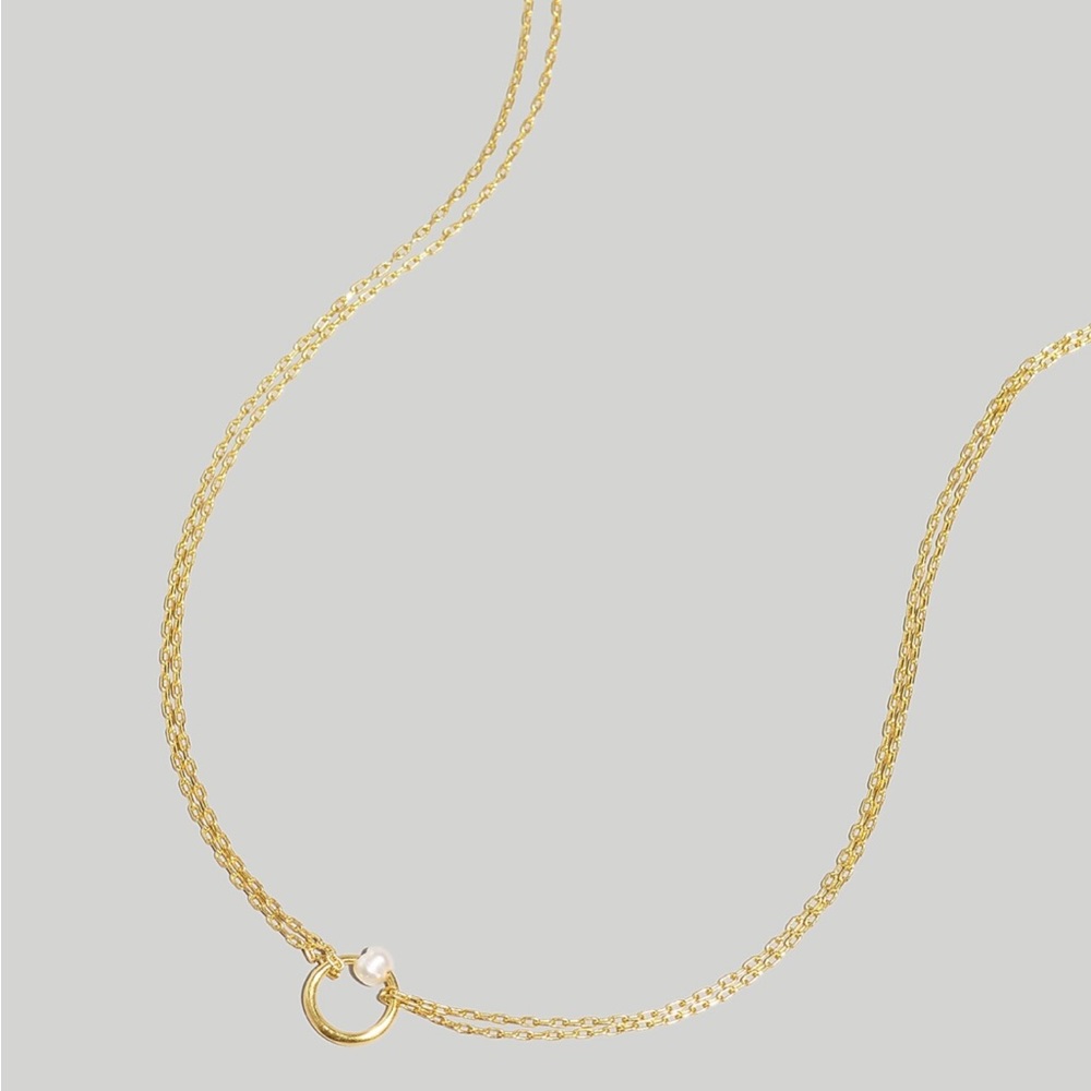 Freshwater pearl circle necklace